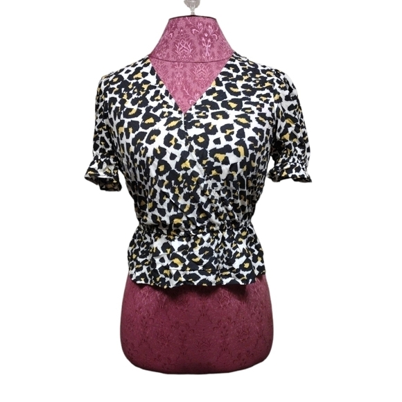 Banana Republic Cheetah Print Blouse Size PXS - Picture 1 of 4